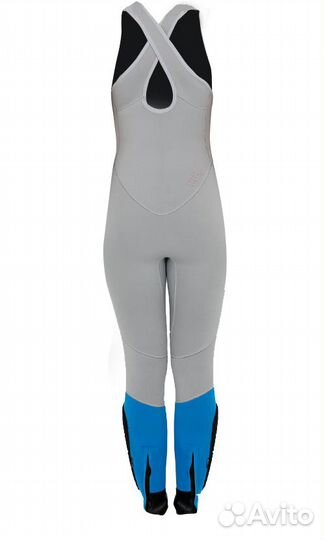 Длинный женский гидрокостюм без рукавов и гидрокур