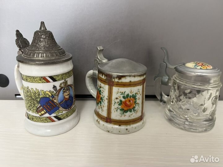 Пивная кружка с крышкой миниатюра