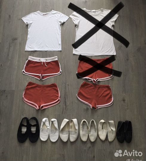 Футболка, шорты, чешки на физкультуру