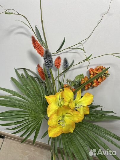 Искусственные цветы для декора бу