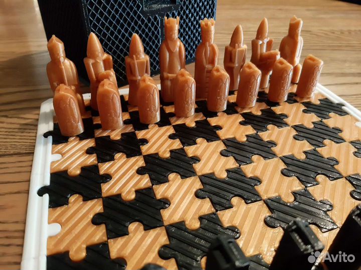 Шахматы 3D пазл в подарочной шкатулке