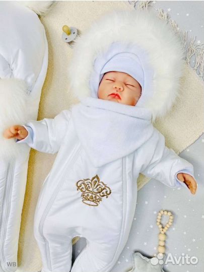 Конверт на выписку для девочки зимний