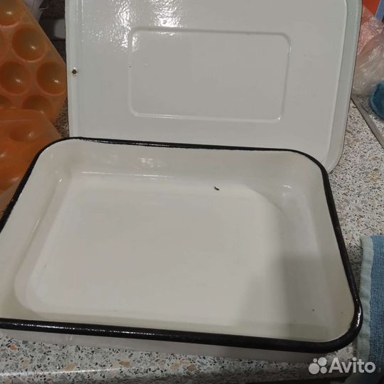 Лоток эмалированный для холодца