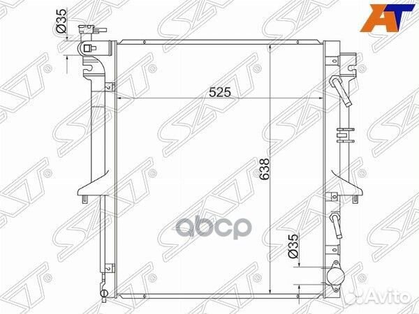 Радиатор Mitsubishi L200 07- / Pajero Sport 08-21