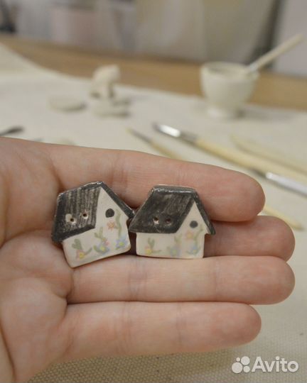 Пуговица домик mill hill