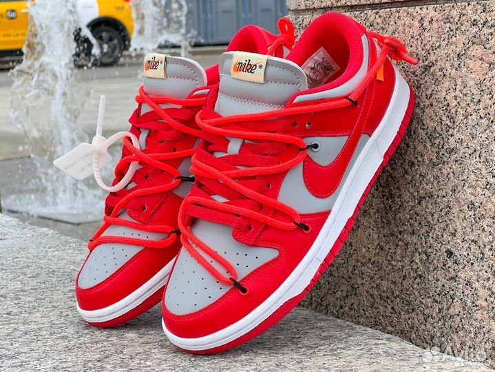 Nike Dunk Low Off-White University Red