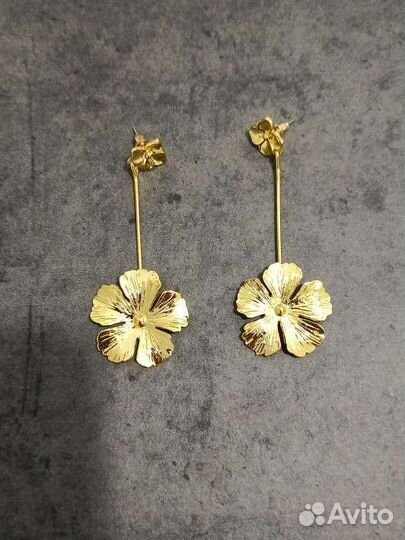 Серьги цветы