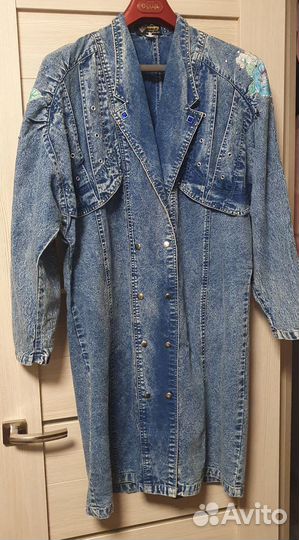 Винтажое джинсовое платье