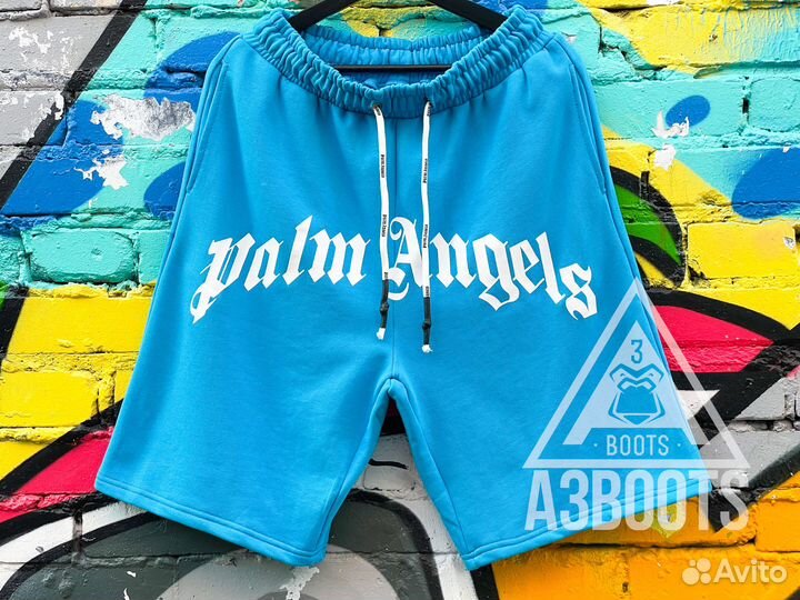 Шорты Palm Angels Front Logo Blue