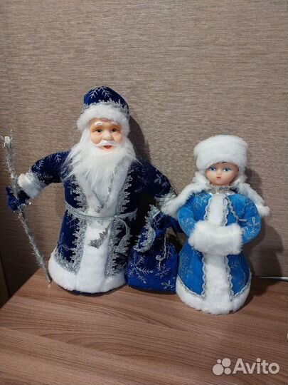 Дед мороз и Снегурочка игрушки под елку