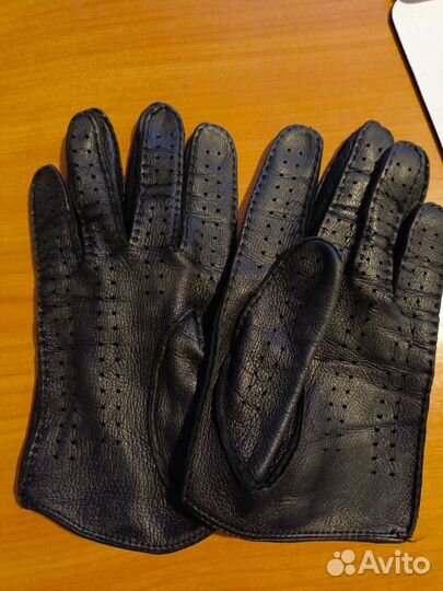 Перчатки женские кожаные