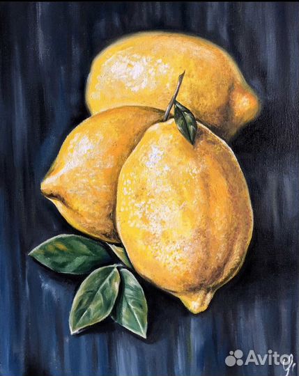 Картина маслом «Три лимона»
