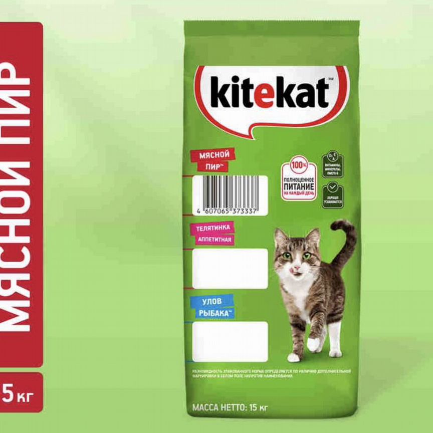 Сухой корм для кошек Kitekat 15 кг