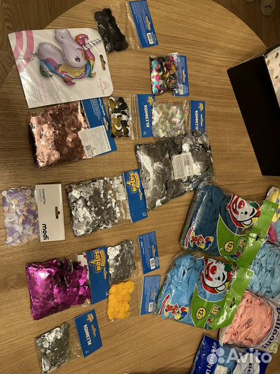 Фольгированные шары 3д сферы конфетти