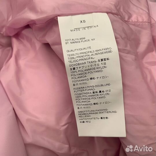 1017 alyx 9SM пуховик новый оригинал