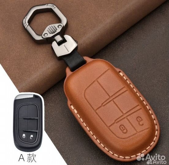 Кожаный чехол для автоключа jeep A2