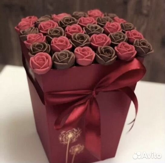 Шоколадные розы,тюльпаны пионы на 8 марта