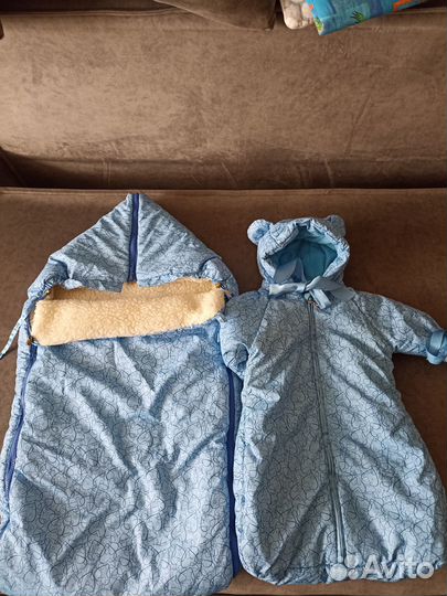 Конверт зимний на овчине 80 см