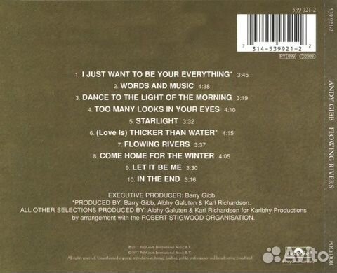 Andy Gibb / Flowing Rivers (CD)