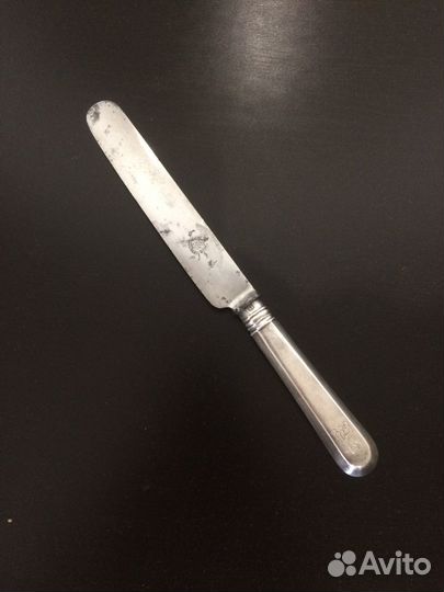 Нож столовый старинный Варыпаевъ 84проба серебро