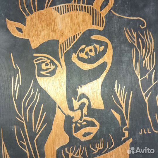 Картина из дерева 1970 года, СССР