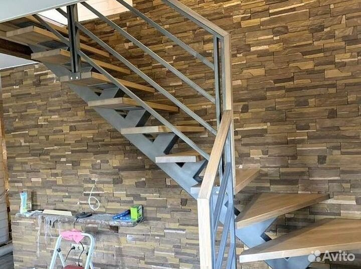 Изготовление лестниц из металлокаркаса межэтажная