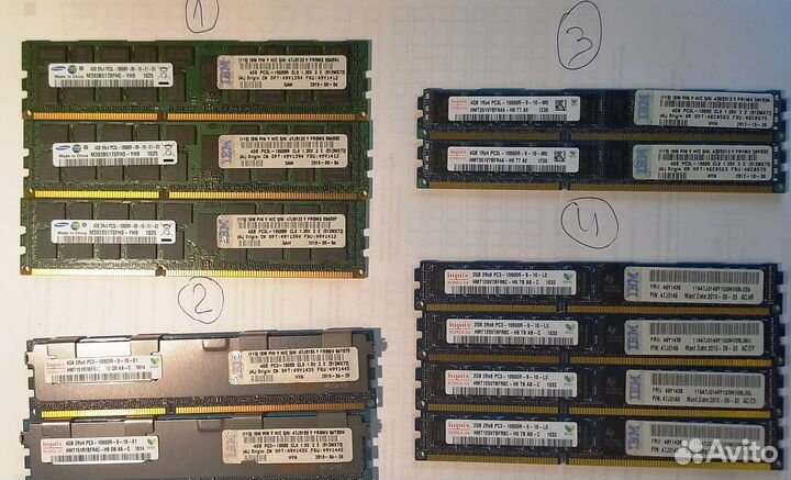 Серверная DDR3 Низкая, 1333 мгц, 4GB, ECC REG