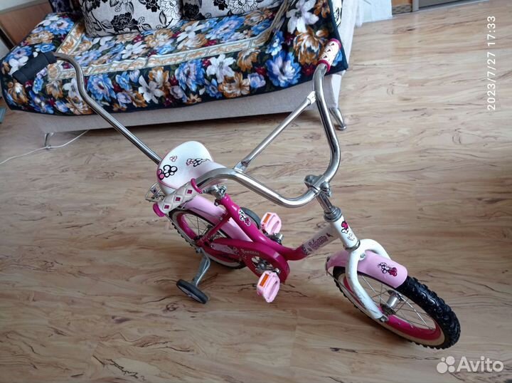 Детский велосипед с родительской ручкой бу