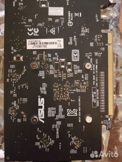 Видеокарта gtx 1050 ti Asus 4GB gddr5