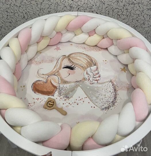 Бортик косичка из 4-х прядей