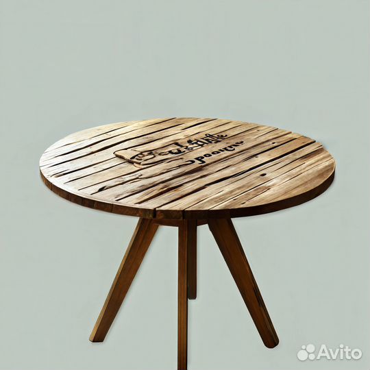Стол деревянный круглый авторский