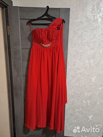 Вечернее платье 46 размера в пол красное объявление продам