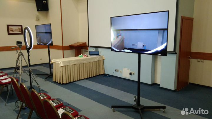 Аренда плазменной панели на стойке 55