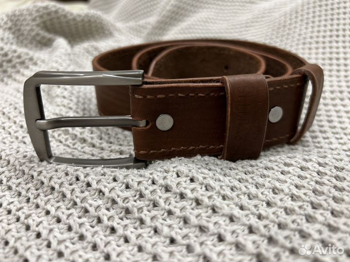 Мужской кожаный прошивной ремень 110