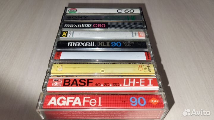 Аудиокассеты 80х Basf Denon National Sony