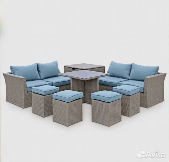 Комлпект садовой мебели на 8 человек иск ротанг