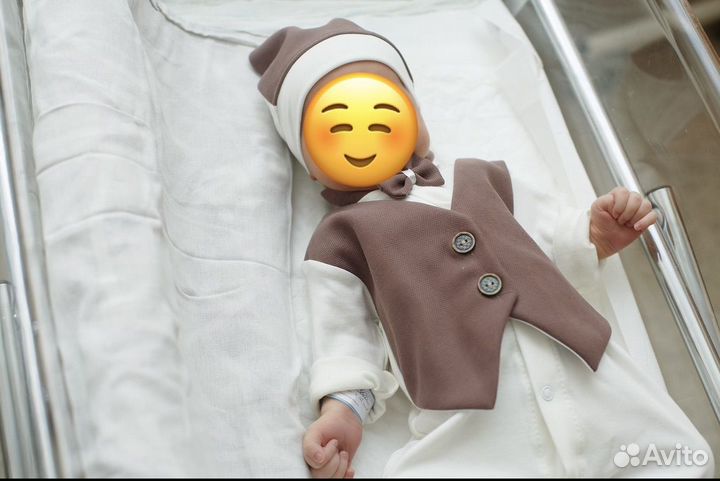 Костюм на выписку или фотосессию для мальчика 56