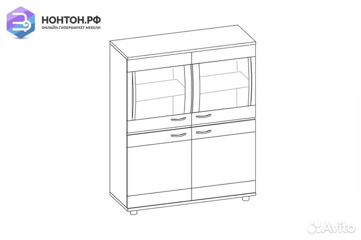 Витрина Алабама 06.111 венге / белый глянец снег