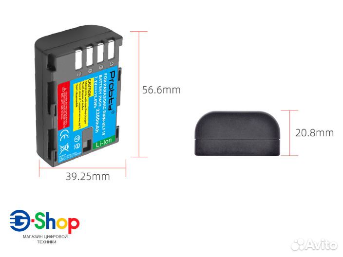 Аккумулятор на Panasonic GH3/GH4/GH5 DMW-BLF19(E)