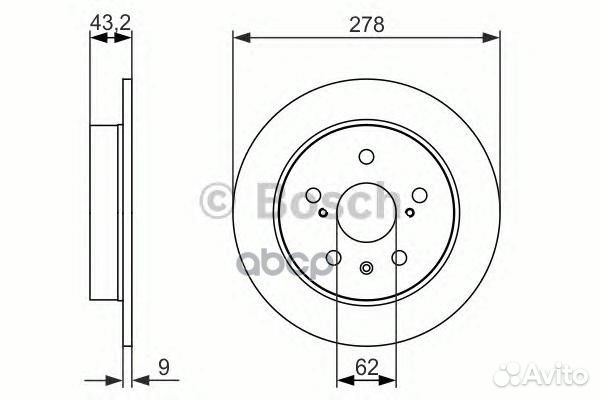 Диск тормозной 986479047 Bosch