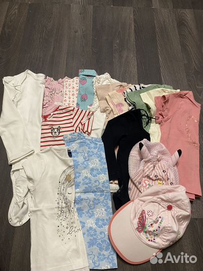 Большой пакет вещей на девочку 92-104