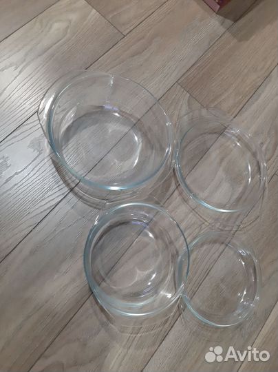 Набор стеклянных жаропрочных кастрюль luminarc