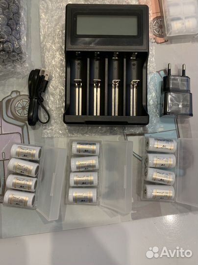 Аккумуляторы сг 123,16340/16350 -4 шт Palo