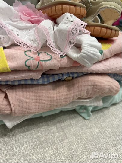 Летняя одежда на девочку 80