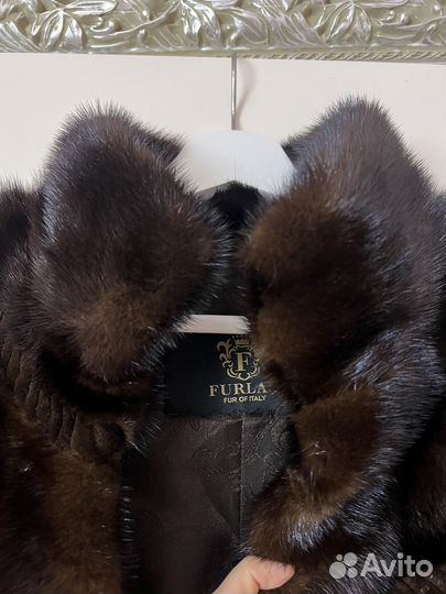 Шуба норковая коричневая