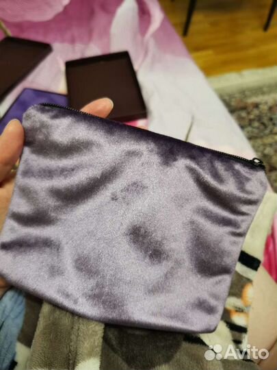 Косметичка и записная книжка фиолетовые