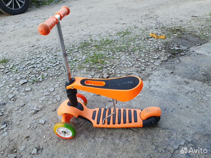 Самокат детский трехколесный бу