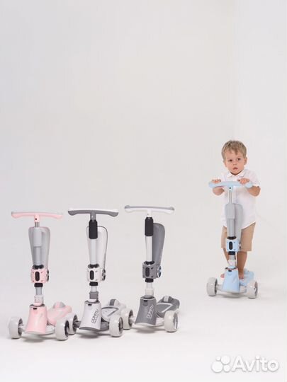Самокат детский трехколесный с сиденьем