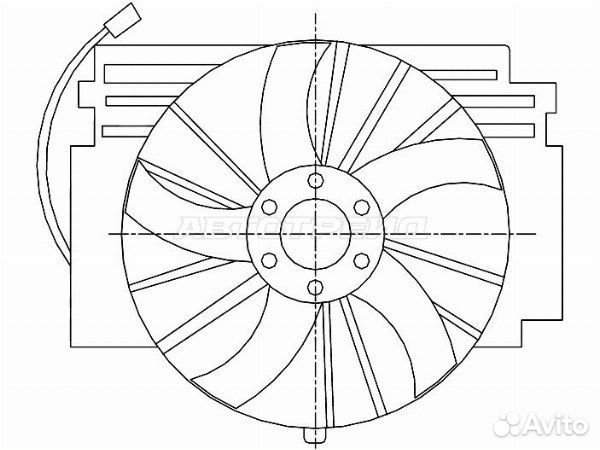 Диффузор радиатора в сборе