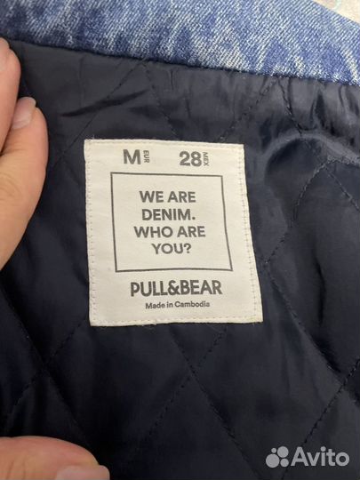 Джинсовая куртка утепленная pull&bear